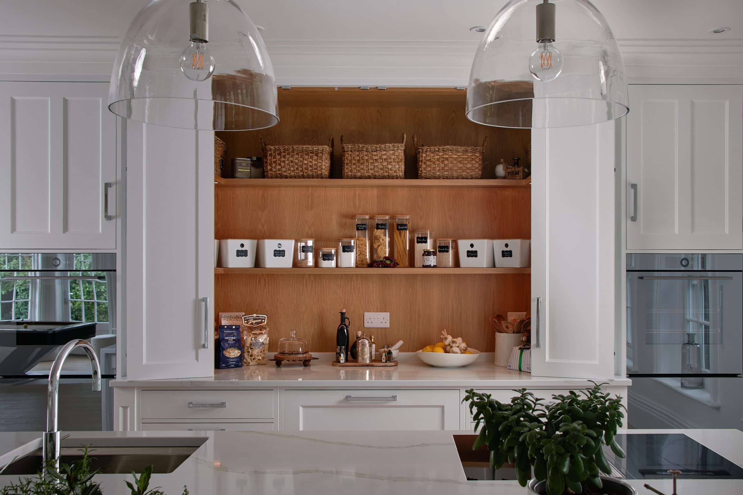 A bespoke breakfast pantry in a handmade luxury kitchen in Cobham